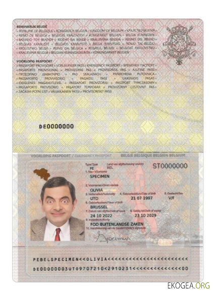 Passeport d'urgence belge
